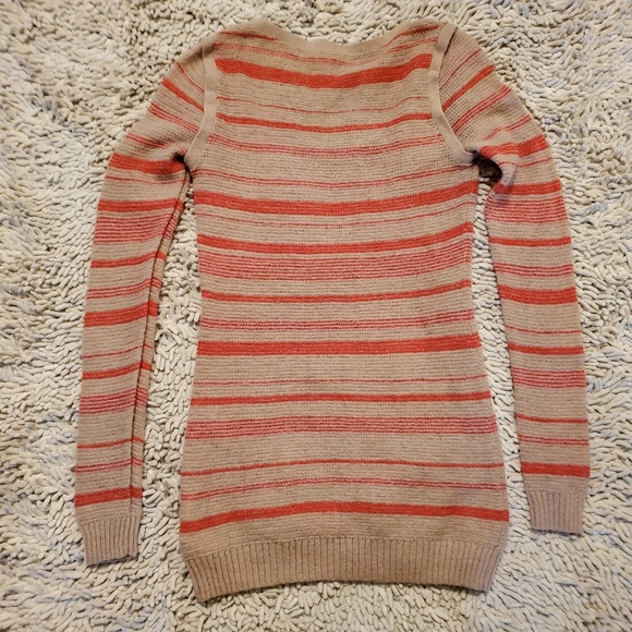 RACHEL ROY  Beige Red Striped Long Sleeve Sweater - Picture 5 of 5